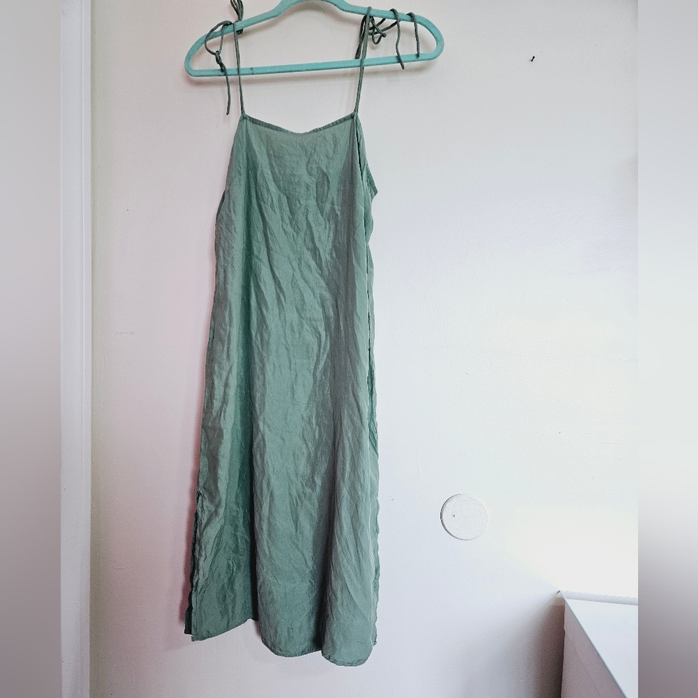Mikoh Gorgeous Light Green Midi Dress silk sz S